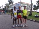 <strong>Les trois premiers marathoniens</strong><br />28 mars 2010. Marathon de l'espace à Kourou