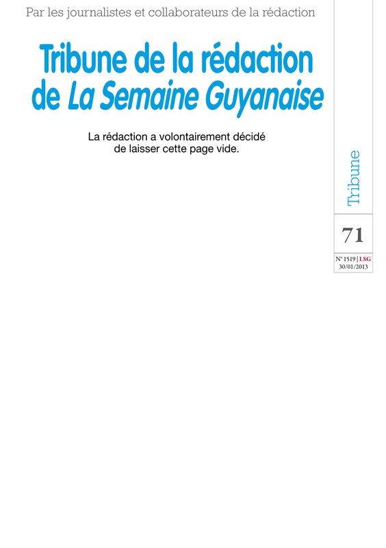 Censure à La Semaine Guyanaise