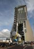 <strong>Soyouz en zone de lancement</strong><br />Arrivée et érection de Soyouz sur la zone de lancement, à j-8 du premier tir, qui doit avoir lieu le 20 octobre 2011. Photos ESA-CNES-ARIANESPACE/Optique vidéo du CSG - JM GUILLON