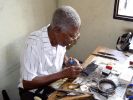 <strong>Paulin Clet</strong><br />Ancien artisan bijoutier de Sinnamary, victime de la violence qui sévit en Guyane. Octobre 2011. Photo Daniel Godde