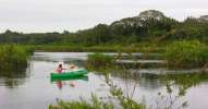 <strong>Les marais de Yiyi</strong><br />Il est possible de louer un canoë pour explorer les méandres de ce marais côtier. (photo Philippe Boré)